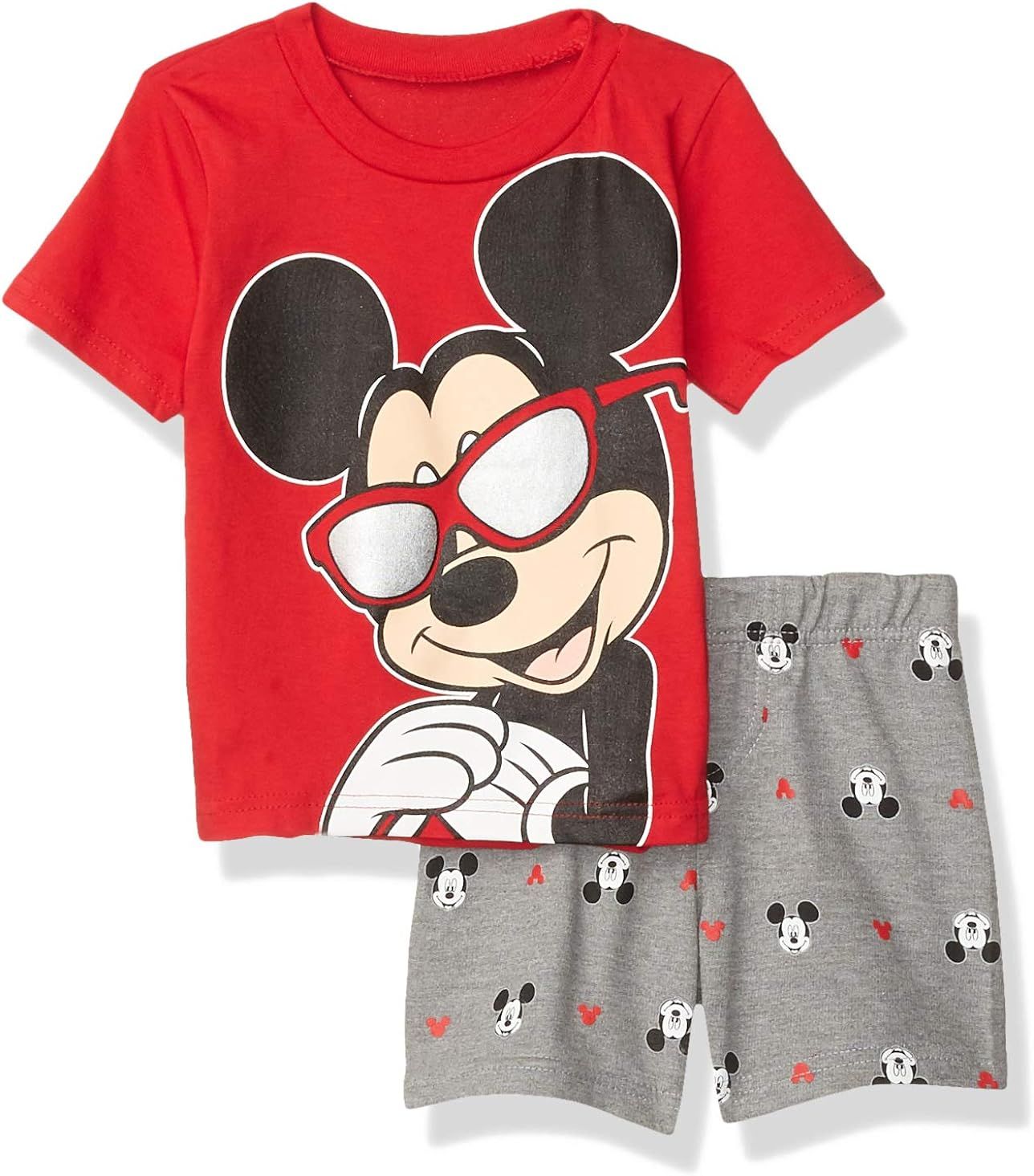 Disney Mickey Mouse French Terry T-Shirt Shorts Set | Amazon (US)