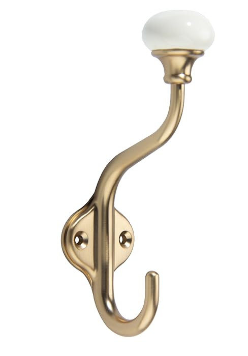 TUNNY Coat Hooks - 5 Pack Champagne Bronze Towel Hooks Robe Hooks Decorative Wall Hooks for Bathr... | Amazon (US)