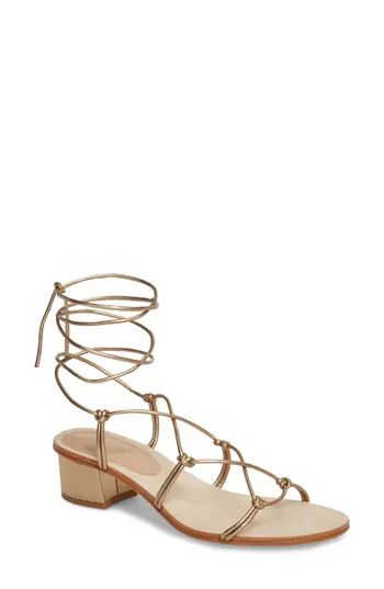 Women's Pour La Victoire Jules Ankle Tie Sandal, Size 5.5 M - Beige | Nordstrom