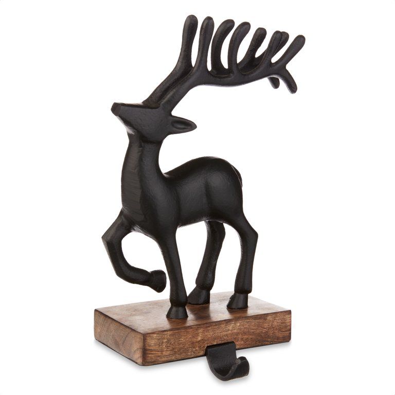 Holiday Time Black Deer Stocking Holder - Walmart.com | Walmart (US)
