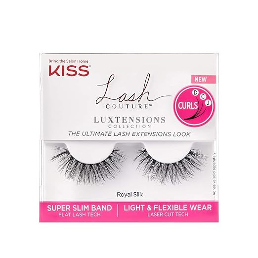 KISS Lash Couture LuXtensions Collection False Eyelashes, Flat Lash Technology, Super Slim Lash B... | Amazon (US)