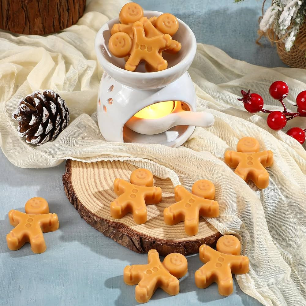 MTLEE 60 Pcs 0.2 oz Christmas Gingerbread Man Wax Melts 1.6 Inch Scented Wax Melts with Gingerbre... | Amazon (US)