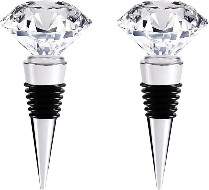 Crystal Wine and Beverage Bottle Stopper Corks for Wine,Made of Zinc Alloy and Glass,Decorative a... | Amazon (US)