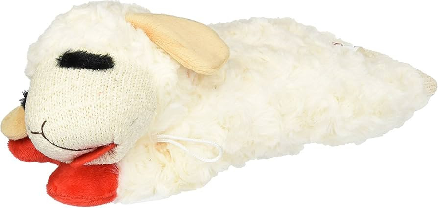 MultiPet Lambchop Plush Dog Toy 10" with Squeaker Type:Lambchop Size:Pack of 2, for all breed siz... | Amazon (US)