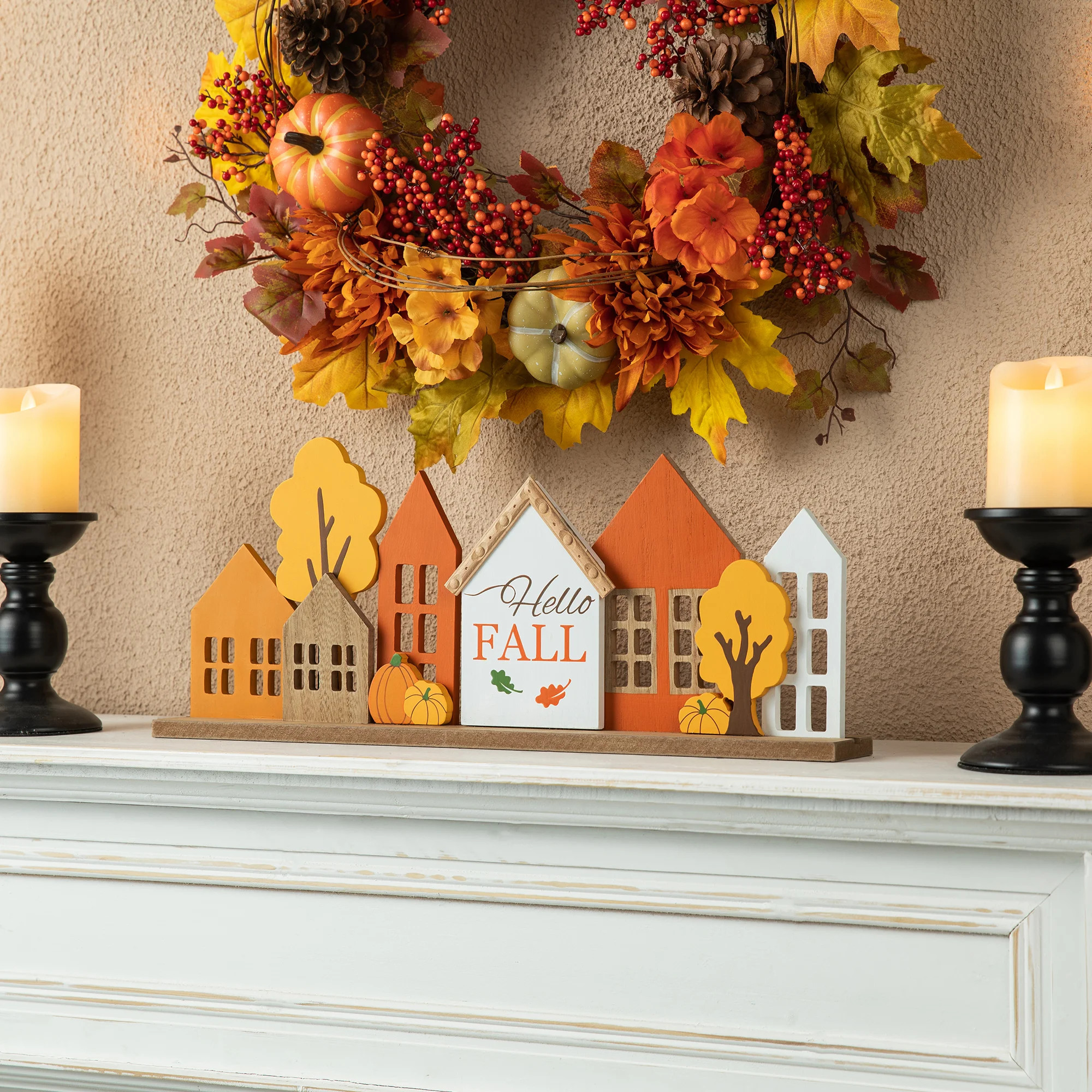 20"L Fall Wooden House Table Decor | Wayfair North America