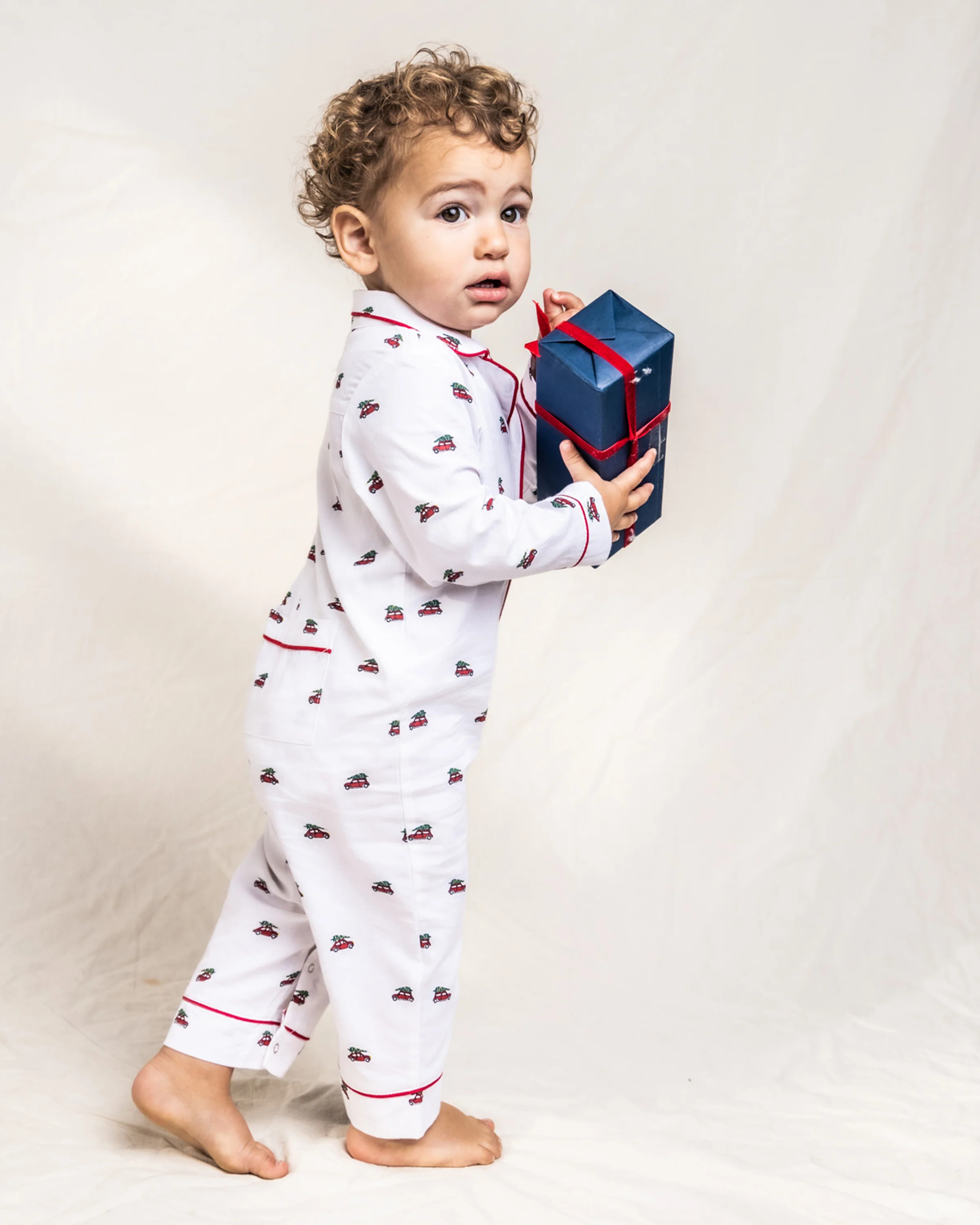 Baby's Twill Romper in Holiday Journey | Petite Plume
