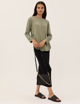 Cotton Blend Ribbed Maxi Pencil Skirt | M&S Collection | M&S | Marks & Spencer (UK)