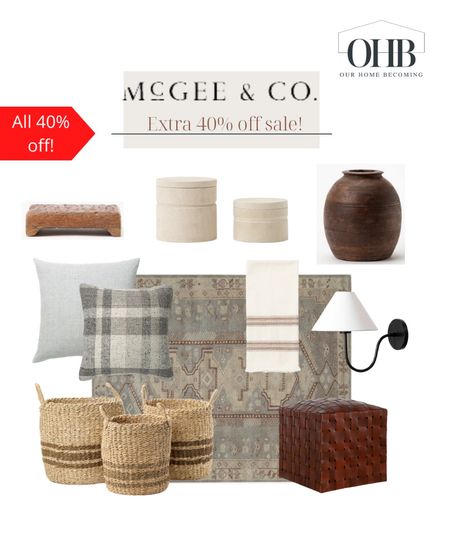 McGee & Co sale! Pillows, home decor, rug, lighting, leather ottoman, baskets 

#LTKHoliday #LTKSeasonal #LTKhome