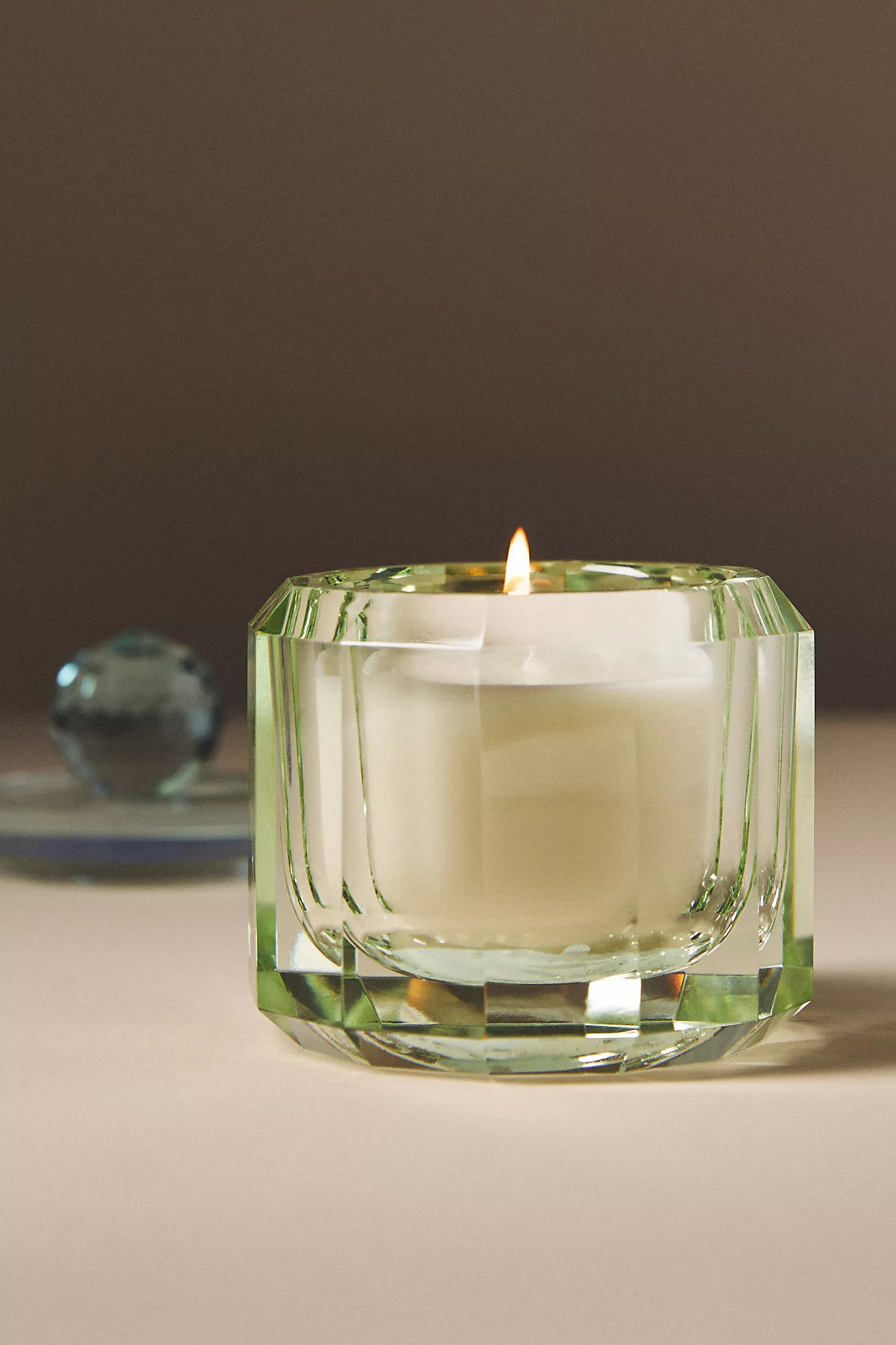 Cut Glass Fresh Fern Moss Candle | Anthropologie (US)