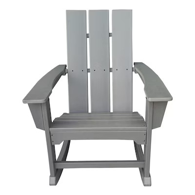 Style Selections GRAY HDPE Frame Rocking Chair with Slat Seat | Lowe's