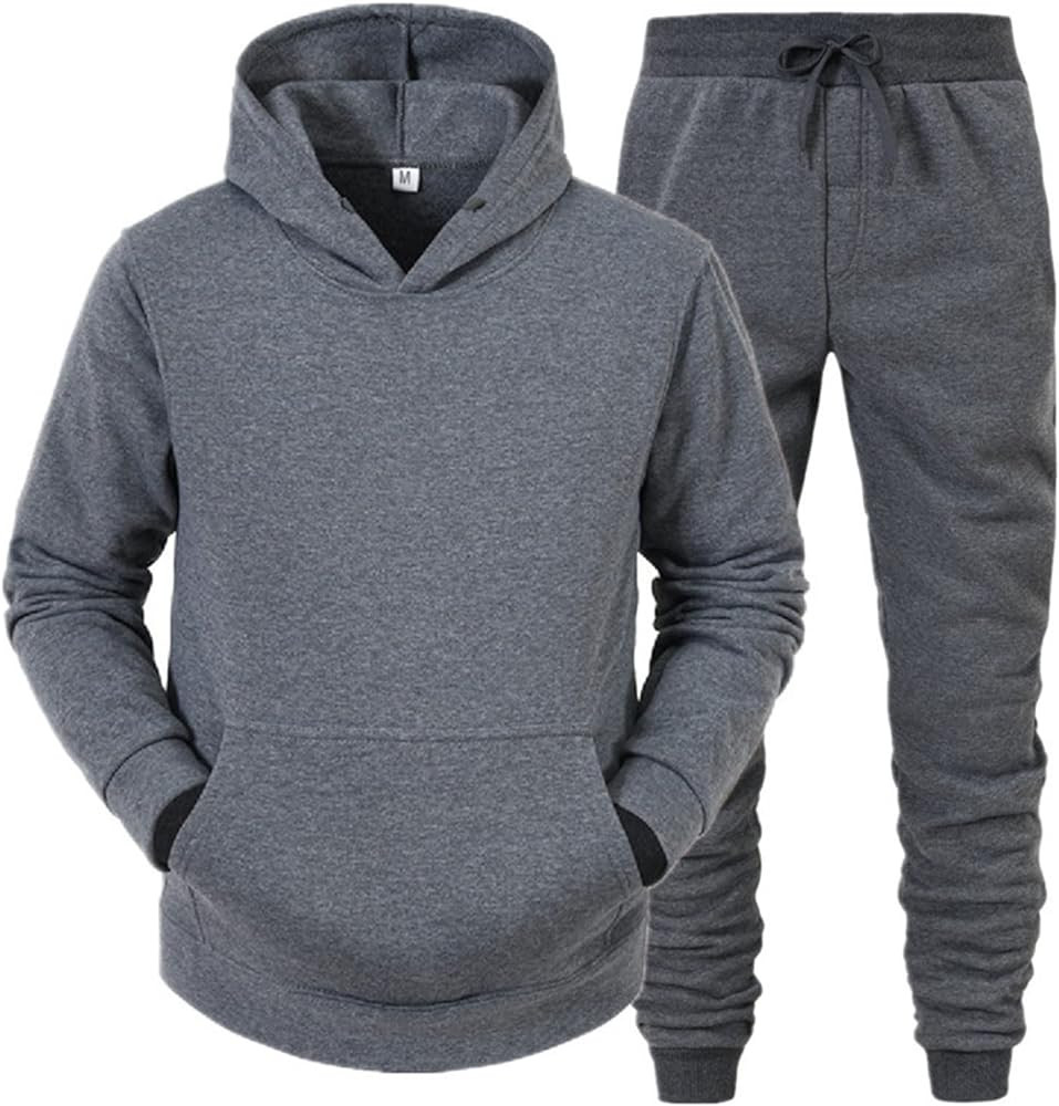 Men's Tracksuits, 2 Piece Tracksuit Set Outfit Jogging Sweatsuit Workout Athletic Long Sleeve Hoo... | Amazon (US)