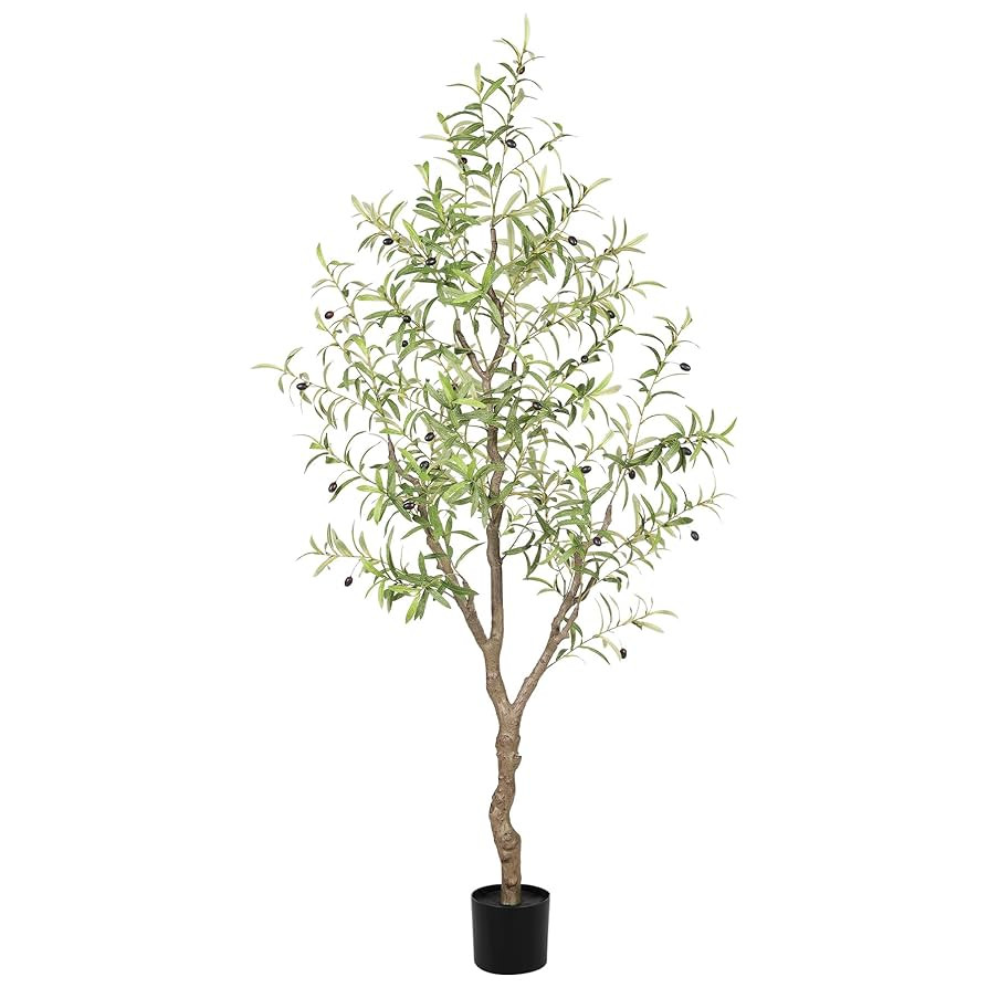 Olive Trees Artificial Indoor - Faux Olive Tree 6ft - Fake Olive Tree with Olive Branches and Lif... | Amazon (US)