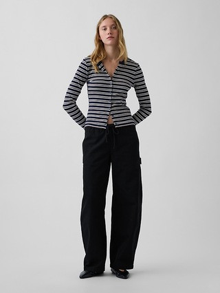 Canvas Easy Baggy Barrel Cargo Pants | Gap (US)
