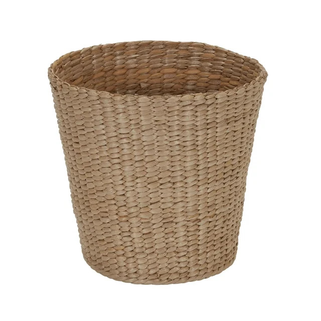 Household Essentials Handwoven Cattail Wicker Waste Basket, Natural | Walmart (US)