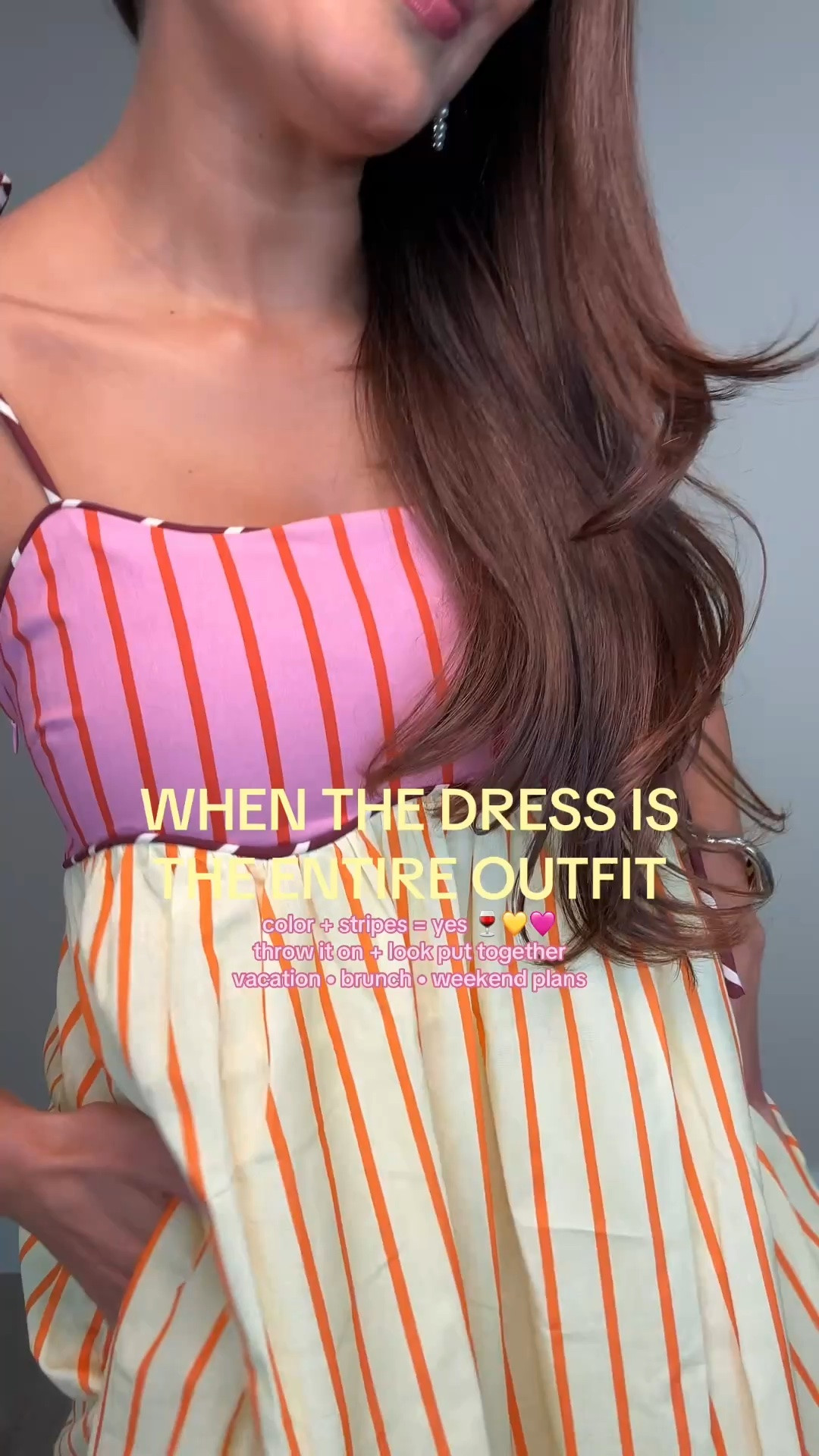 THE COLORFUL MAXI DRESS YOUR CLOSET NEEDS ✨

An easy statement dress that basically styles itself. I love the mixed stripes, color-block design and relaxed maxi silhouette for an effortless outfit that still feels fun and elevated. Add statement earrings, sandals or heels + a cute bag and you’re done.

Perfect for vacation outfits, resort wear, brunch outfits, weekend looks, tropical vacations and casual dinner outfits.

Comment DRESS for the link 💌

colorful maxi dress | striped maxi dress | color block dress | flowy maxi dress | vacation dress | resort wear women | resort dress | brunch dress | statement dress | vacation outfits for women | tropical vacation outfit | dinner outfit | colorful outfits | women over 30 fashion | Miami outfits | easy outfit ideas @englishfactory #englishfactory

#LTKootd #LTKgrwm #LTKWedding