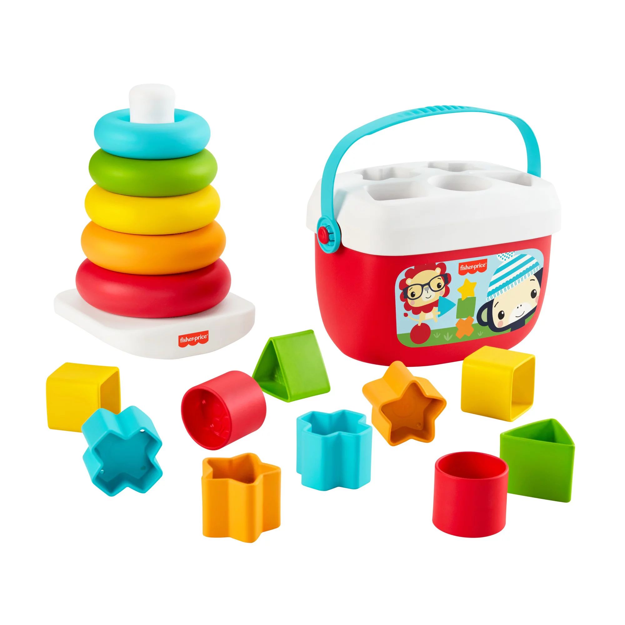 Fisher-Price Baby’s First Blocks & Rock-a-Stack, Plant-Based Toys | Walmart (US)