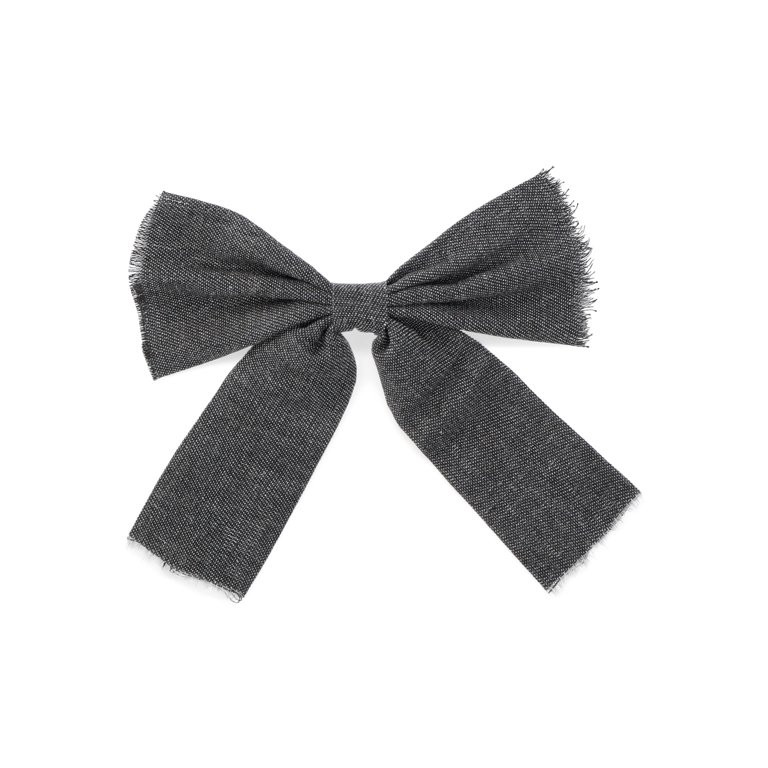 No Boundaries Women's Denim Bow Hair Barrette, Black | Walmart (US)