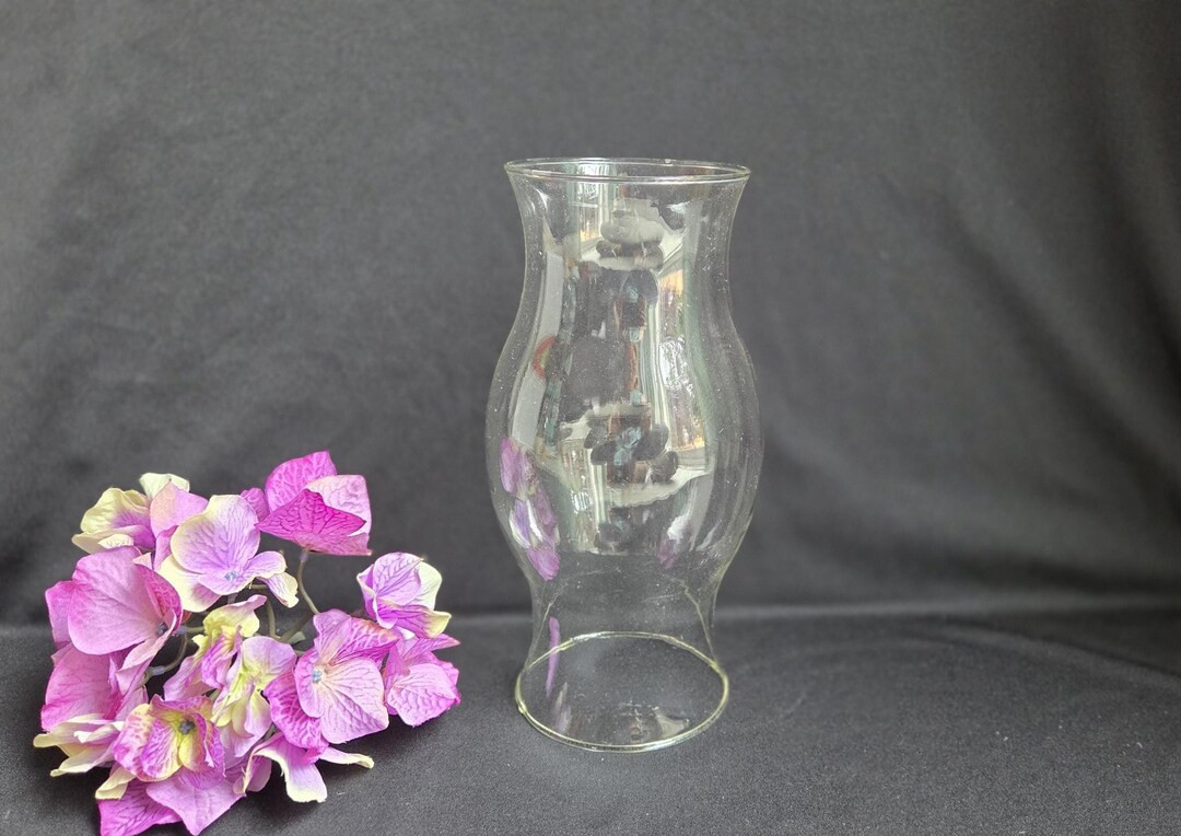 Vintage Glass Hurricane Shade ONE Vintage Candle Shades Clear Glass Replacement Shades Candle Cov... | Etsy (US)