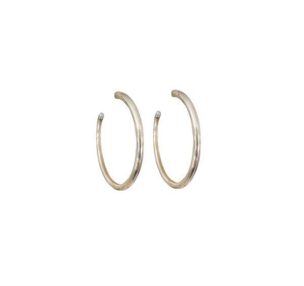 PRE ORDER: golden hoops + pearl | Nicola Bathie Jewelry