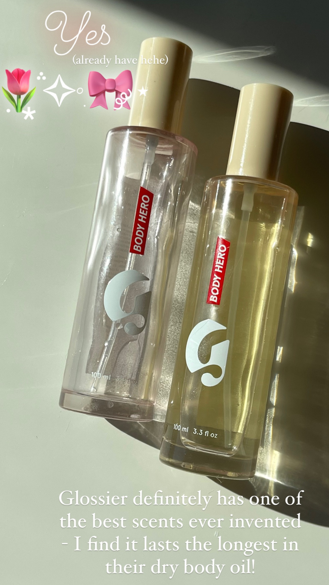 Glossier dry oil - Body Hero 
(on of my favorite scents) 

#LTKBeauty