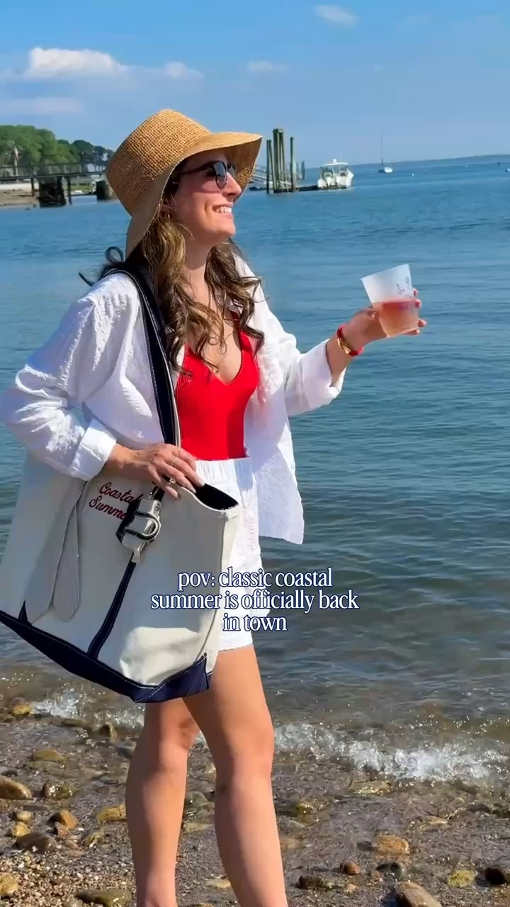 L.L. Bean truly has it all✨ 
From their classic Boat n Tote down to the perfect hand-sewn moccasins, it doesn’t get more New England than this⛵️🤍

Summer staples / New England staples / boat n tote / embroidery / bag charms / boat and tote / llbean / white button down / white shorts / seersucker / beach day / sunhat / coastal granddaughter / coastal grandmother / nancy meyers / red swimsuit / red bathing suit / red one piece / one piece swimsuit / cute summer inspiration

#LTKootd #LTKSeasonal #LTKgrwm
