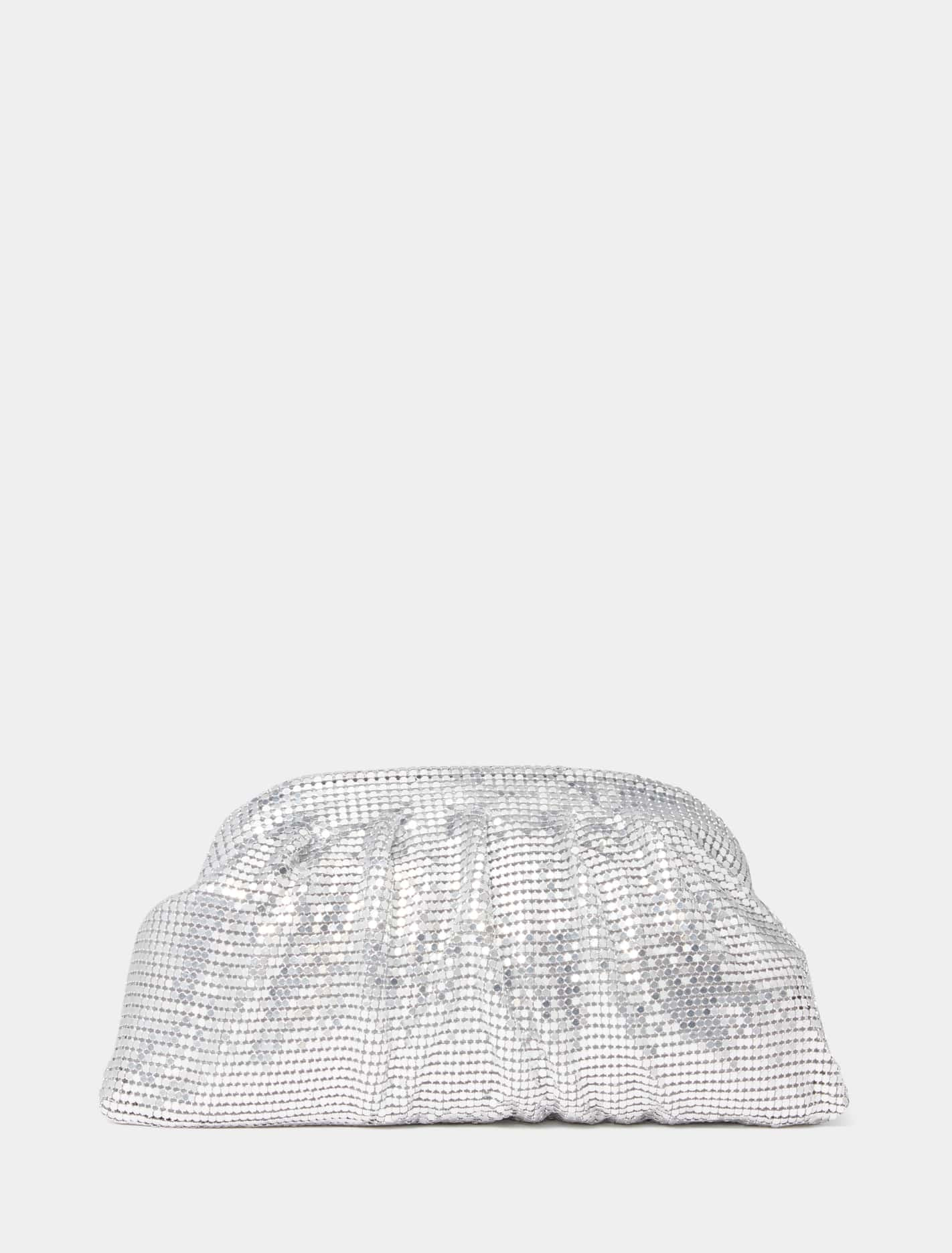 Forever New Women's Chelsea Chainmail Clutch Bag in Silver | Forever New (AU)