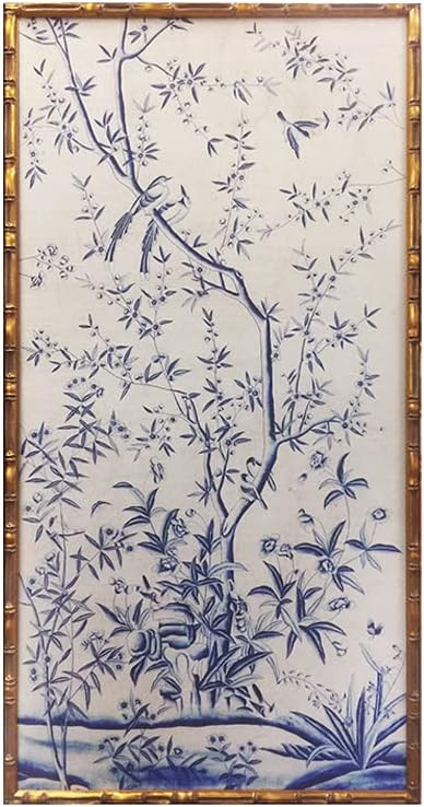 HongFengtang Chinese Rice Paper Print China Flower And Bird Bamboo Frame 19.5 X 35.8 Inches (A) | Amazon (US)