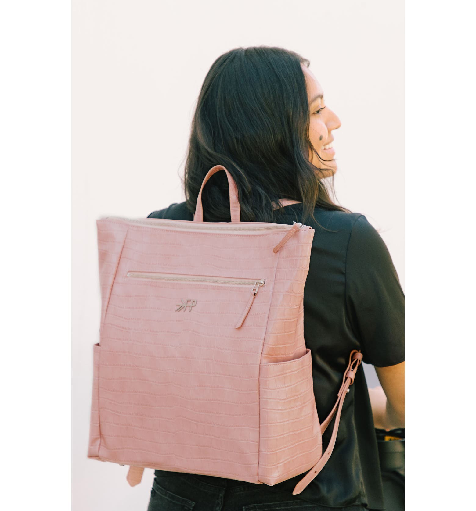 Minimal Water Resistant Faux Leather Diaper Backpack | Nordstrom | Nordstrom