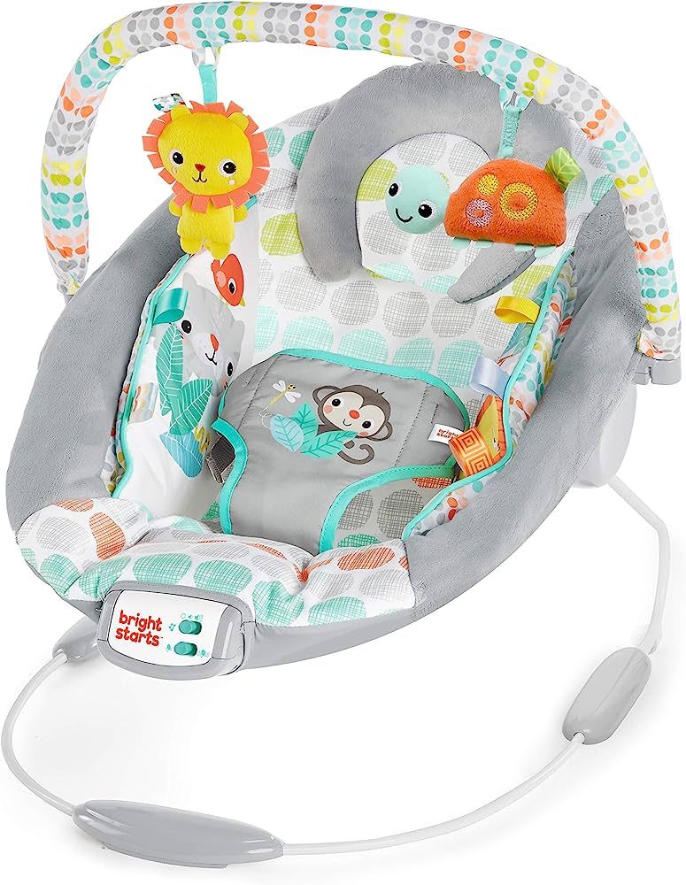 Bright Starts Comfy Baby Bouncer Soothing Vibrations Infant Seat - Taggies, Music, Removable-Toy ... | Amazon (US)