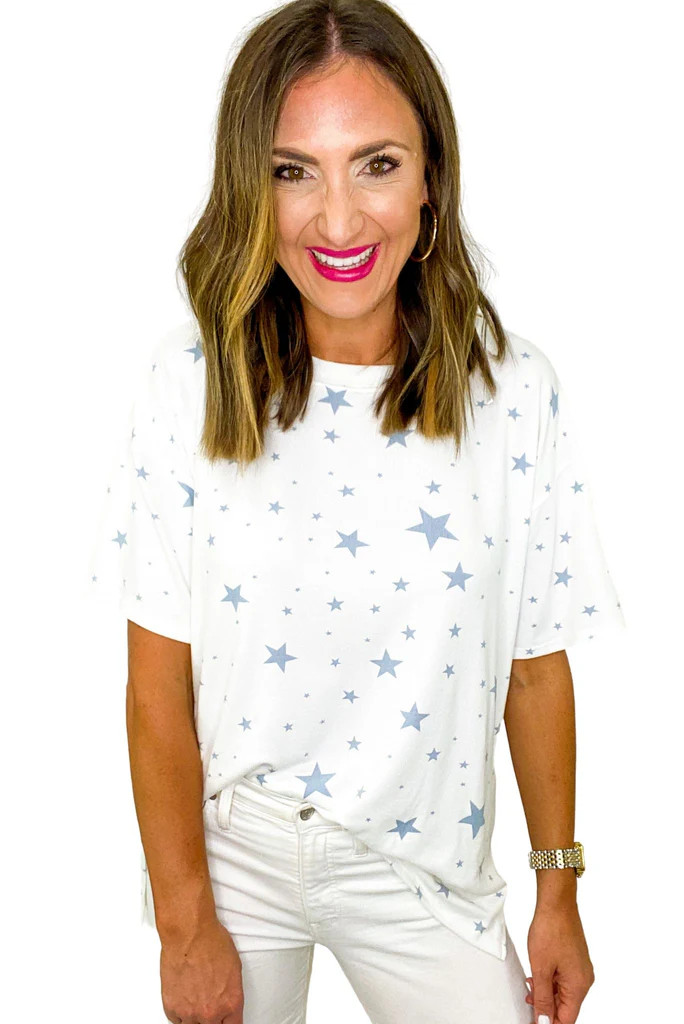 Blue Star Print Tee | Shop Style Your Senses