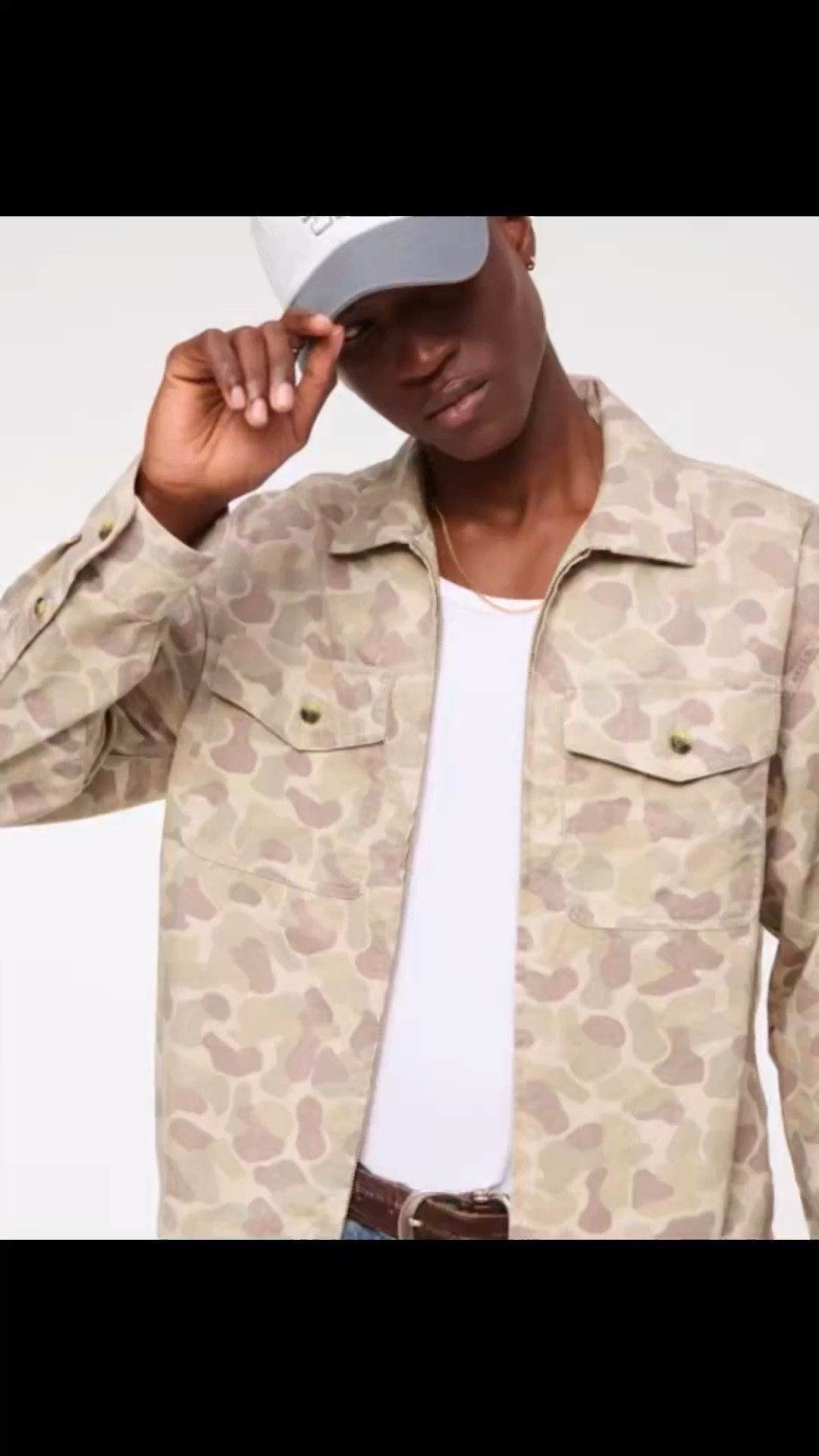 Twill Zip Shirt Jacket