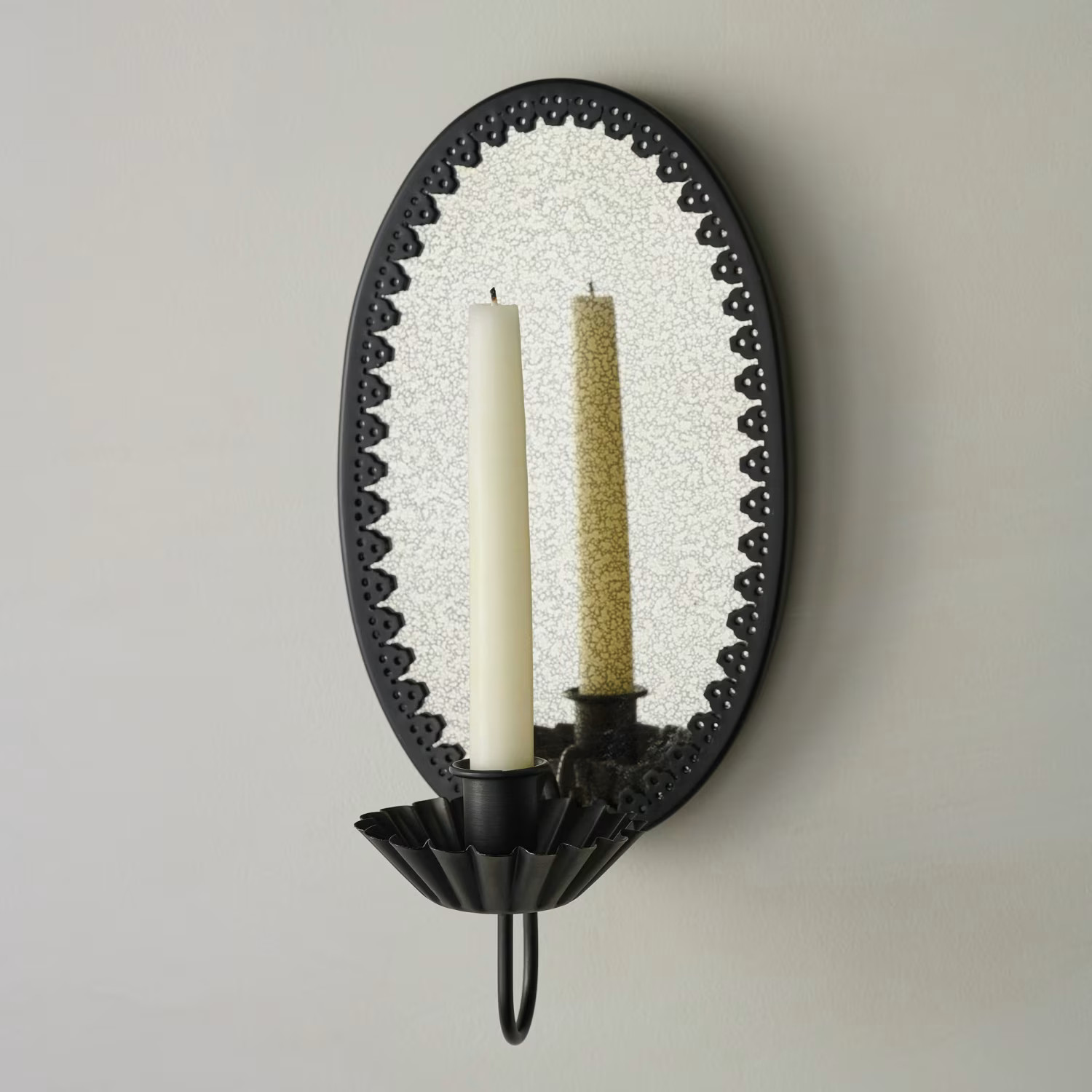 Oval Antique Mirrored Sconce | Magnolia