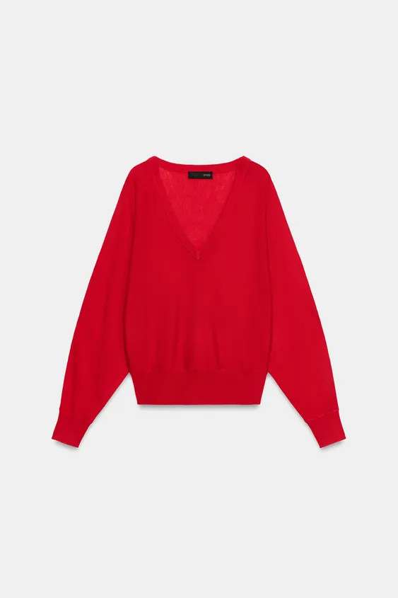 PULLOVER AUS WOLLE MIT V-AUSSCHNITT | Zara US