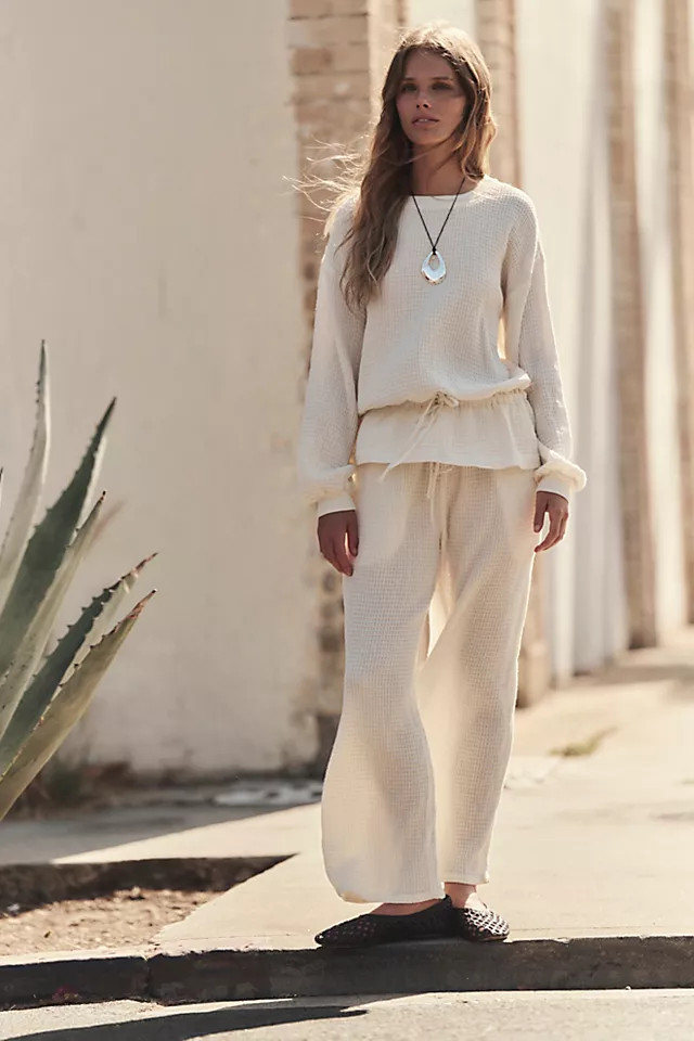 Neva Waffle Pant Set | Free People (Global - UK&FR Excluded)