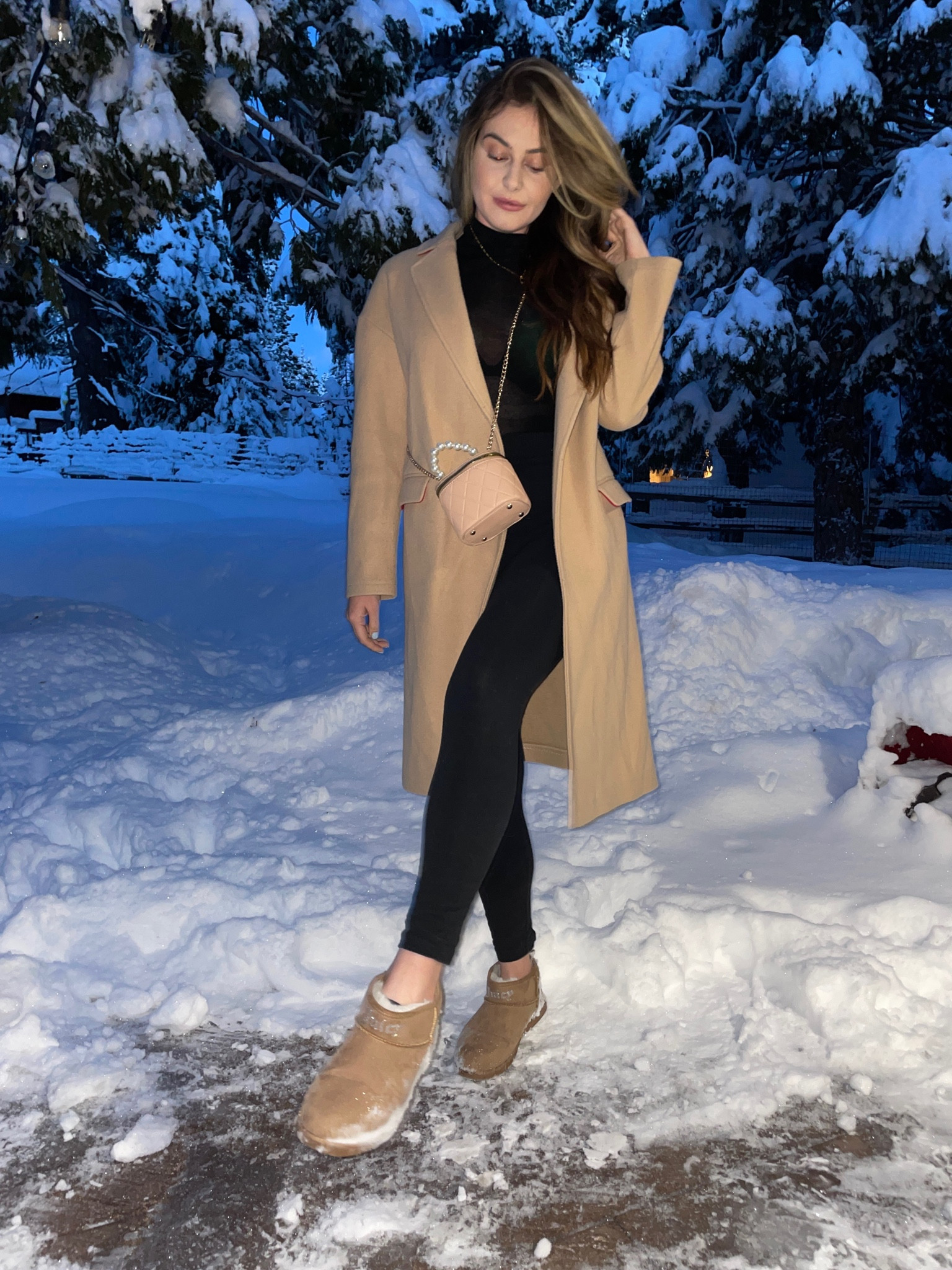 Easy winter outfit with a trench coat, sheer bodysuit, leggings and mini boots! Linked a similar outfit 💕

#LTKstyletip #LTKfit #LTKshoecrush