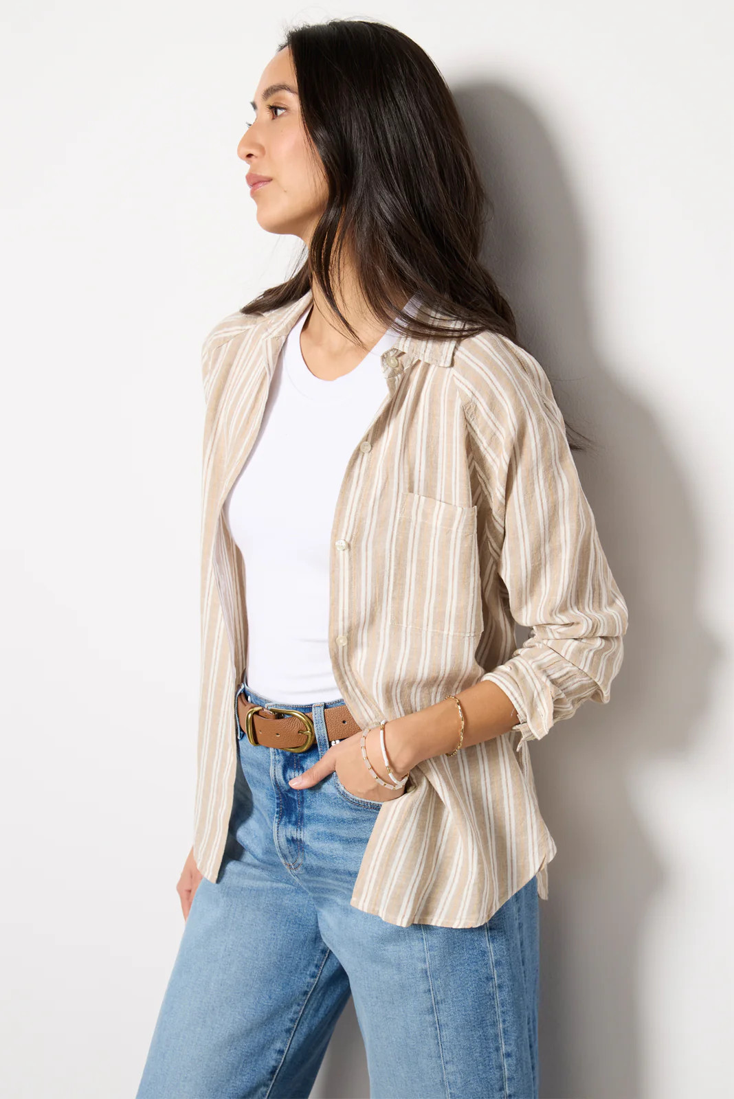 Z SUPPLY Women's The Perfect Line Top, Size XS, Tan | Evereve