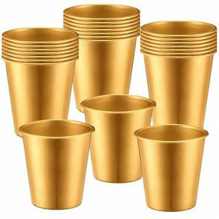Gold 24-Pack Plastic Ice Buckets, 3-Liter Party Wine and Beverage Coolers | The Home Depot