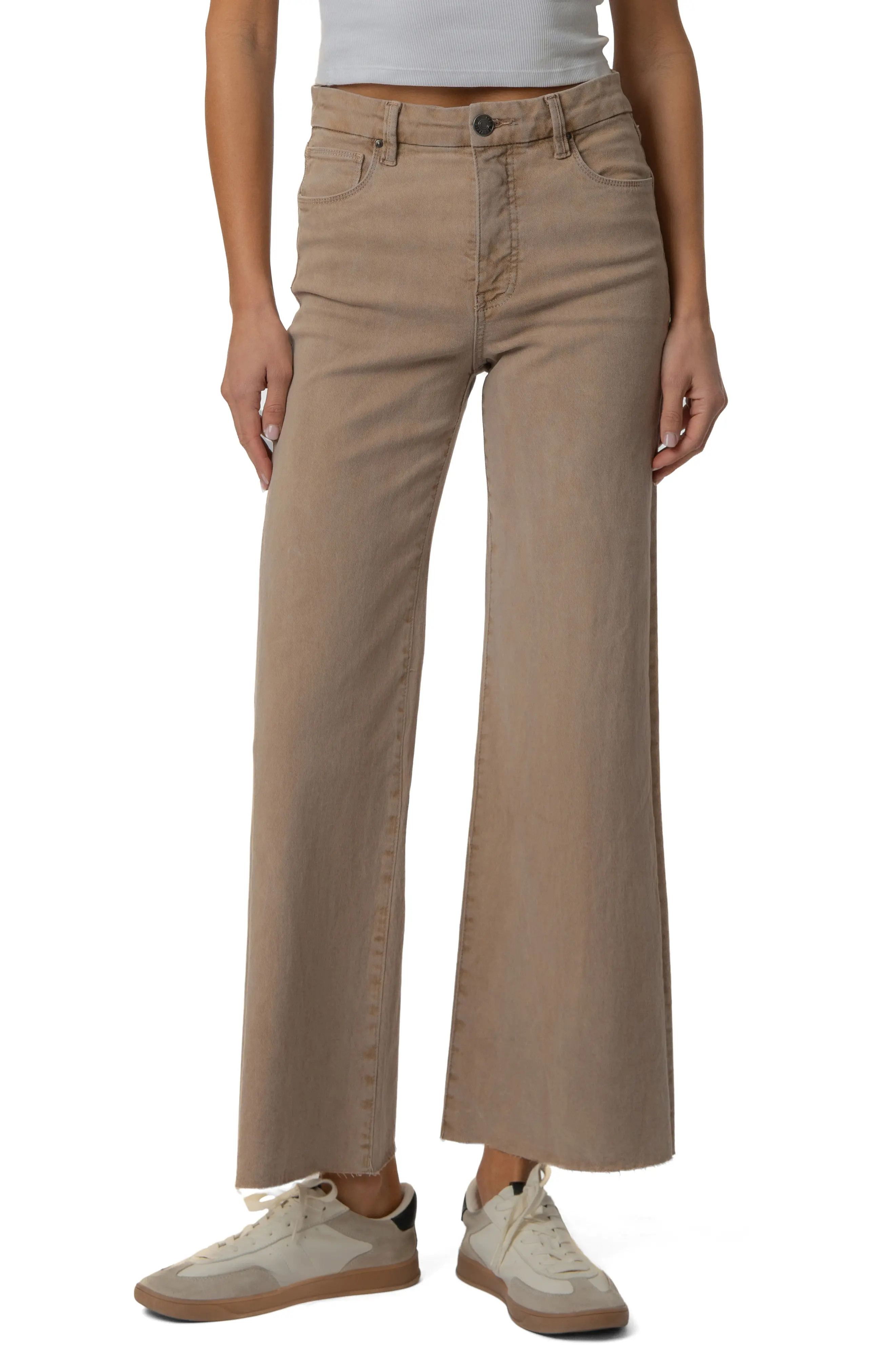 Meg Fab Ab Raw Hem High Waist Ankle Wide Leg Jeans (Women) | Nordstrom | Nordstrom