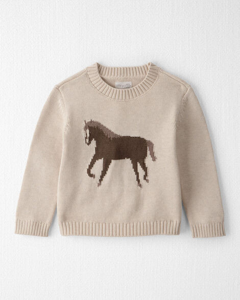 Toddler Organic Cotton Horse Sweater Knit Pullover - Little Planet | Carter's | Carter's Inc