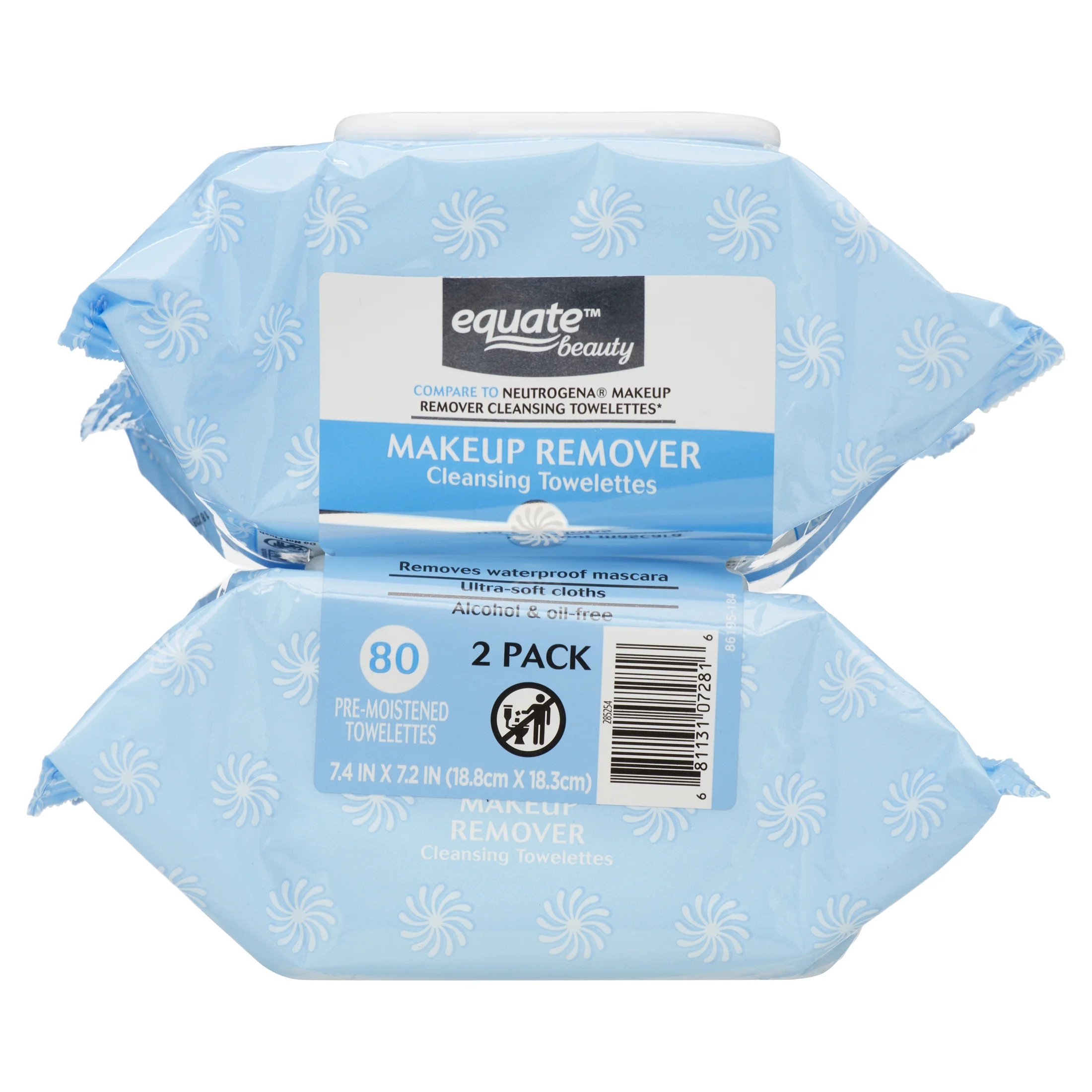 Equate Beauty Makeup Remover Cleansing Towelettes, 40 Count, 2 Pack | Walmart (US)