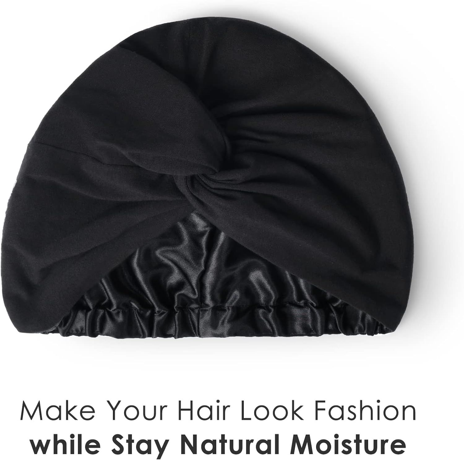 YANIBEST Turbans for Women Satin Lined Turban Adjustable Knot Turban Beanie Cap Headwrap | Amazon (US)