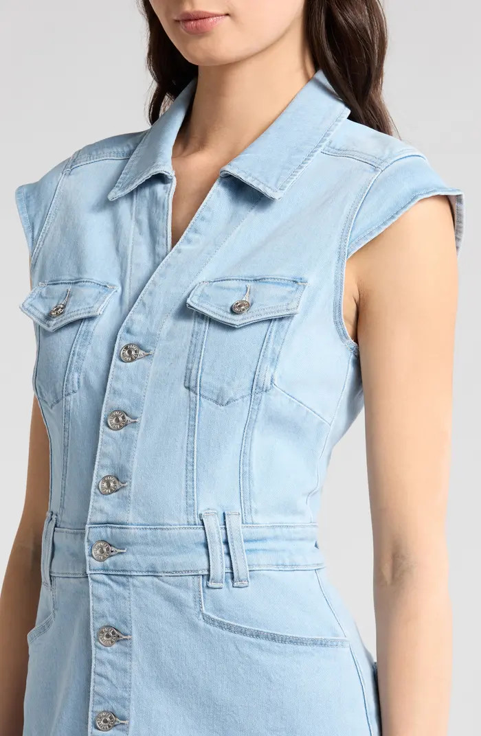 PAIGE Jaxsyn Denim Mini Shirtdress | Nordstrom | Nordstrom