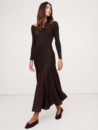 Sculpted V-Neck Maxi Dress | Banana Republic (US)