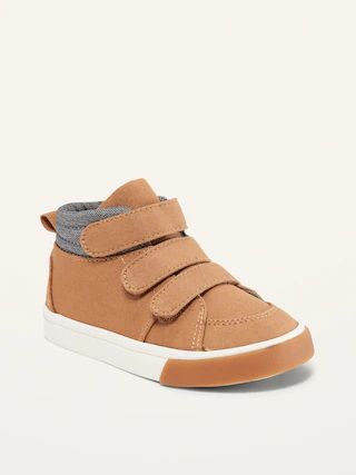 Unisex Triple-Strap High-Top Canvas Sneakers for Toddler | Old Navy (US)