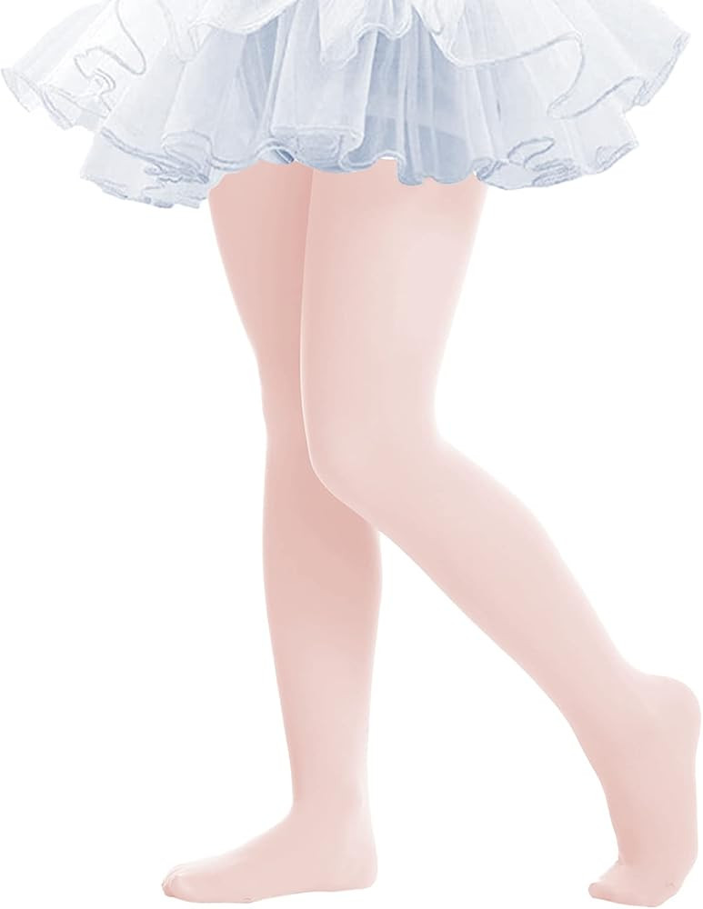 Ballet Tights for Girls - Ultra Soft Elastic Footed Tights for Toddler Girls - Warm Stockings | Amazon (US)