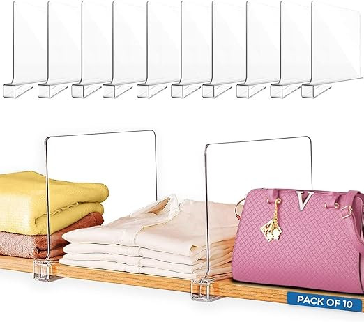 Clear Acrylic Shelf Dividers, Closets Shelf and Closet Separator for Clothes Organization, Multi ... | Amazon (CA)