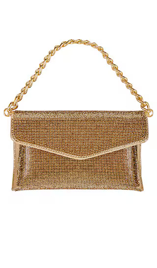 Nico Crystal Clutch in Gold | Revolve Clothing (Global)