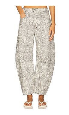 Free People Goodluck Printed Barrel Pant in Snake Combo from Revolve.com | Revolve Clothing (Global)