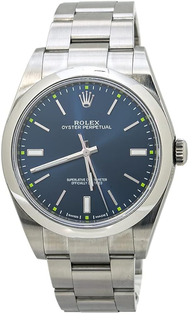 Rolex Oyster Perpetual 114300 Blue Dial Mens Automatic with Box&Papers 39MM | Amazon (US)