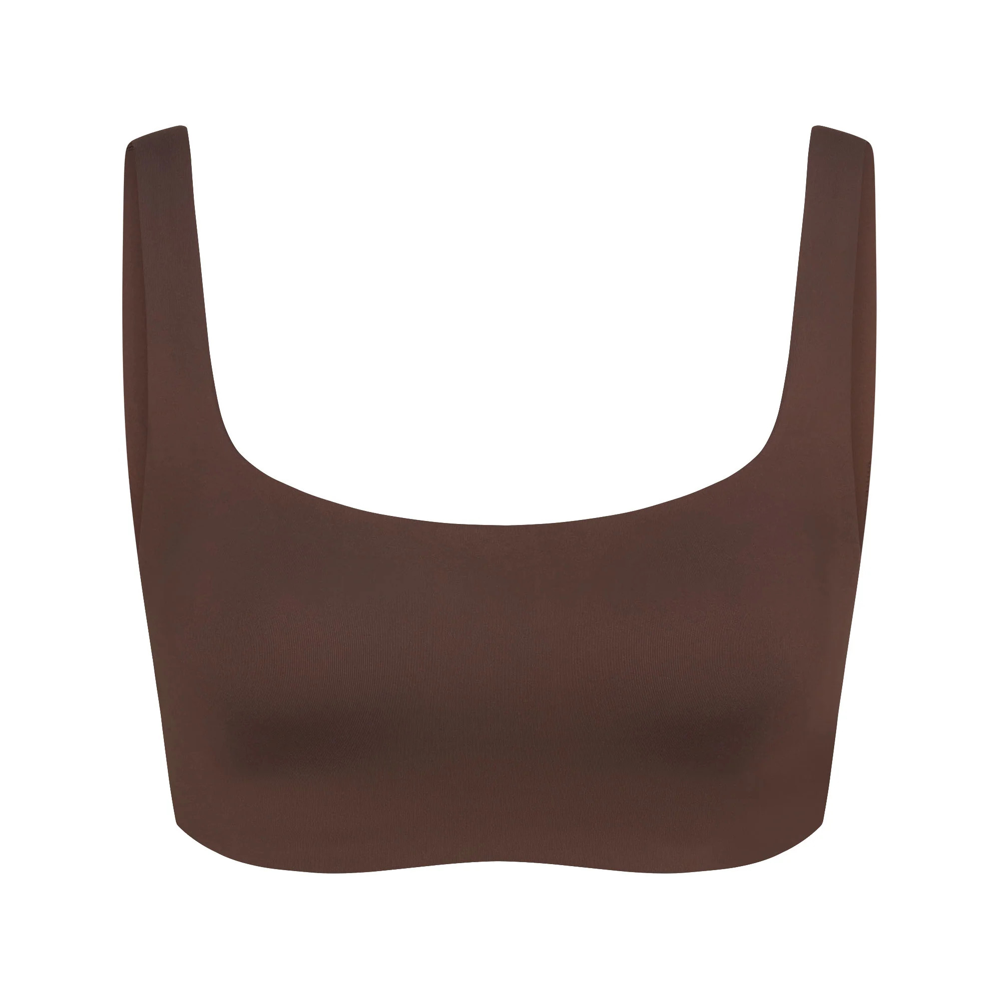 NikeSKIMS MATTE SCOOP NECK BRA | DARK SEPIA | SKIMS (US)